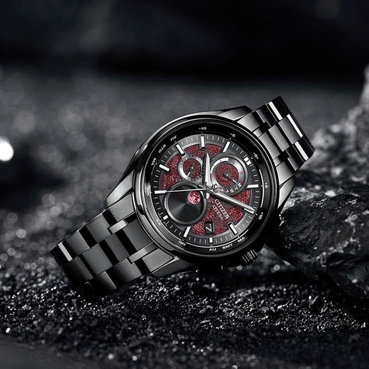 西铁城/CITIZEN光动能电波舒博™钛ATTESA高端限量款红月男士腕表BY1005-73Z 商品图6