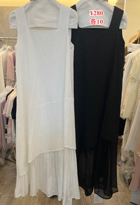 【门店同款】ENJOY夏季方领拼接连衣裙 162271284