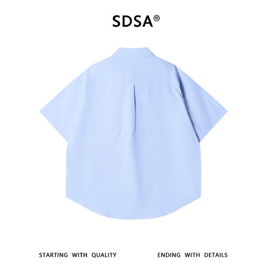 SDSA男装2026新款高贵轻奢美式复古拼接衬衫条纹撞色宽松短袖衬衫 商品图4