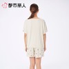 都市丽人睡衣女士睡衣薄家居服针织暗条睡衣女士棉质短袖套装女装短袖短裤LHC2F0 商品缩略图2
