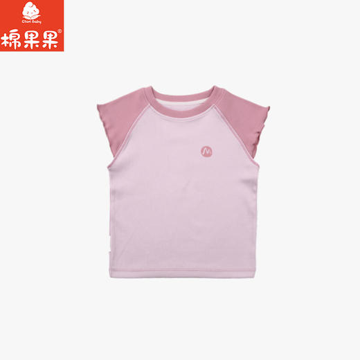 棉果果夏季新品女童螺纹凉感运动T恤M222140426303 商品图0