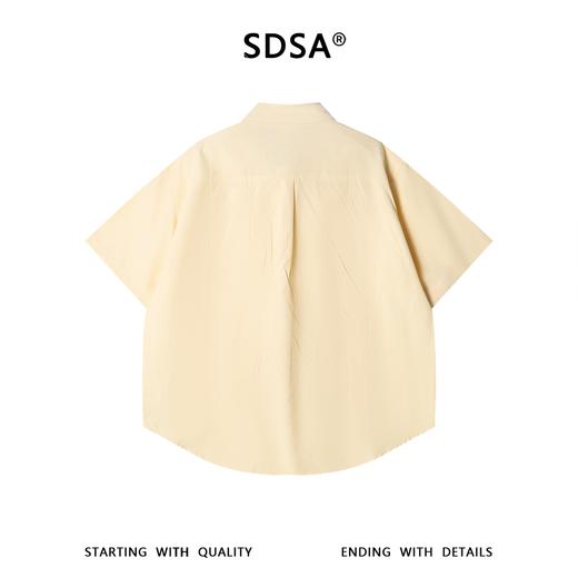 SDSA男装2026新款高贵轻奢美式复古拼接衬衫条纹撞色宽松短袖衬衫 商品图4