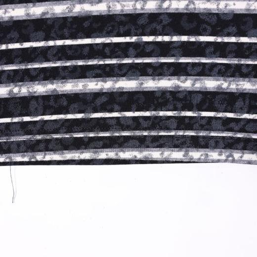 SDSA男装2026新款高贵轻奢潮牌豹纹条纹拼接宽松短袖T恤百搭时尚 商品图3