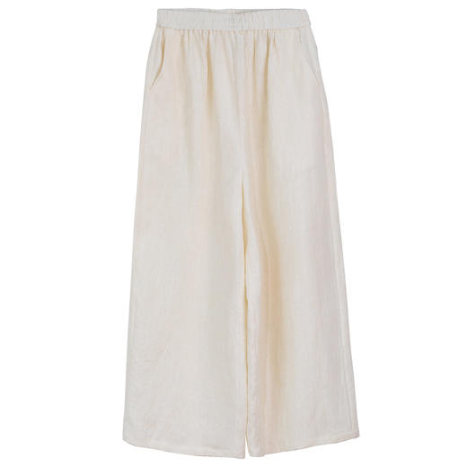 牧衣游原创 汉麻净色裤子女夏季轻薄舒爽宽松简约百搭休闲裤 雾漫 商品图4