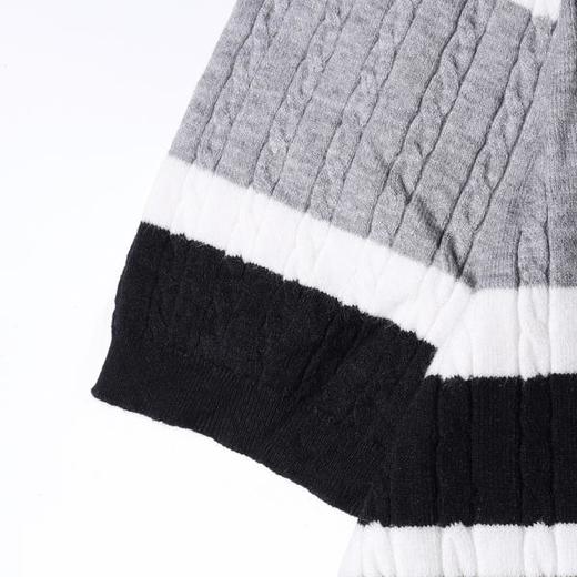 SDSA男装2026新款高贵轻奢老钱风纽花撞色条纹翻领短袖T恤百搭 商品图2