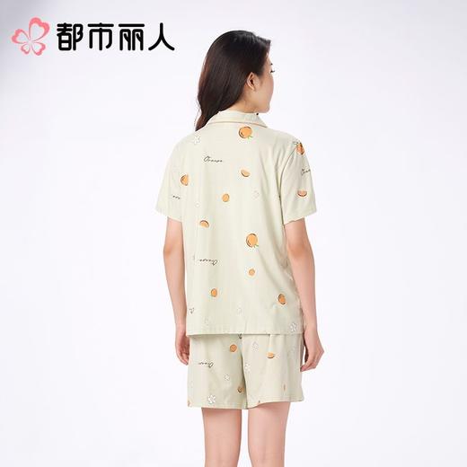 都市丽人睡衣女士睡衣薄家居服32支CVC单面睡衣女士棉质短袖套装女装短袖短裤LHC1D9 商品图2