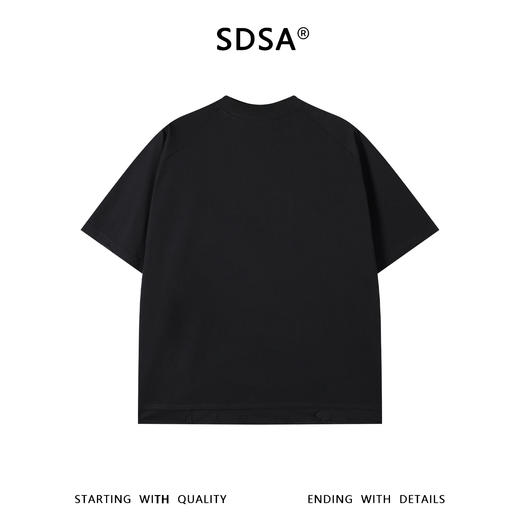 SDSA男装2026新款高贵轻奢潮牌痞帅植绒豹纹设计圆领短袖T恤百搭 商品图4