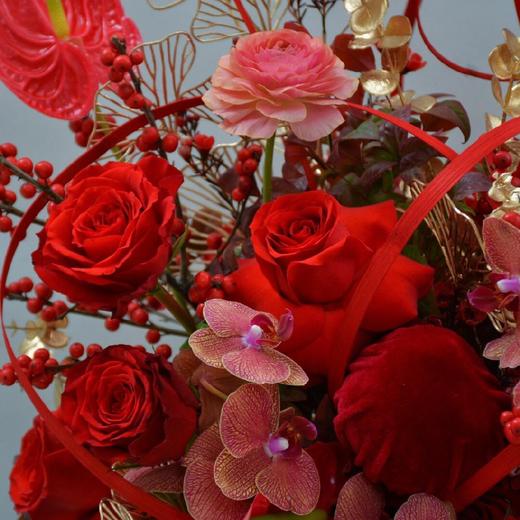 联盛-红色系混搭桌花 商品图2