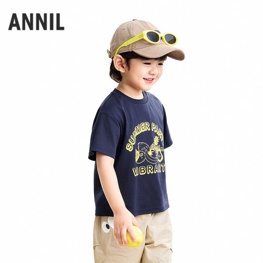 【实体店同款】男童圆领短袖针织衫夏季新款安奈儿童装XB621173 商品图1