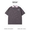 SDSA男装2026新款高贵轻奢韩系撞色条纹刺绣字母翻领短袖T恤百搭 商品缩略图0