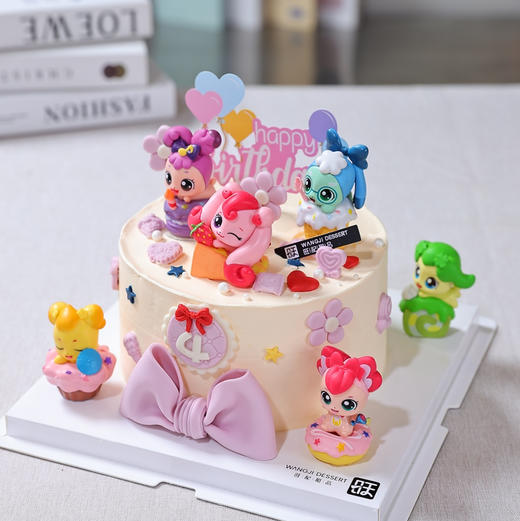 爱心萌可蛋糕，里面是芒果脆脆夹心的 商品图0