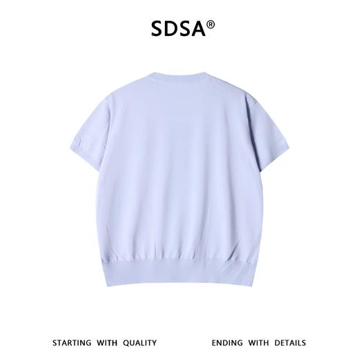 SDSA男装2026新款高贵轻奢老钱风纯色针织圆领短袖T恤百搭时尚 商品图4