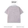 SDSA男装2026新款高贵轻奢韩系撞色条纹刺绣字母翻领短袖T恤百搭 商品缩略图1