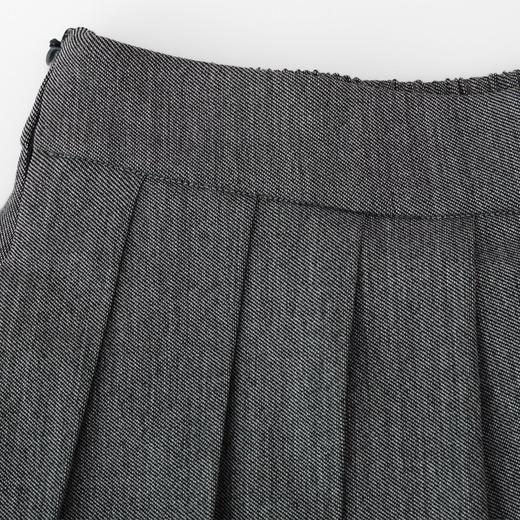 Famecoco范可儿复古学院风遮胯显瘦A字裙通勤西装半身裙F223HA013 商品图3