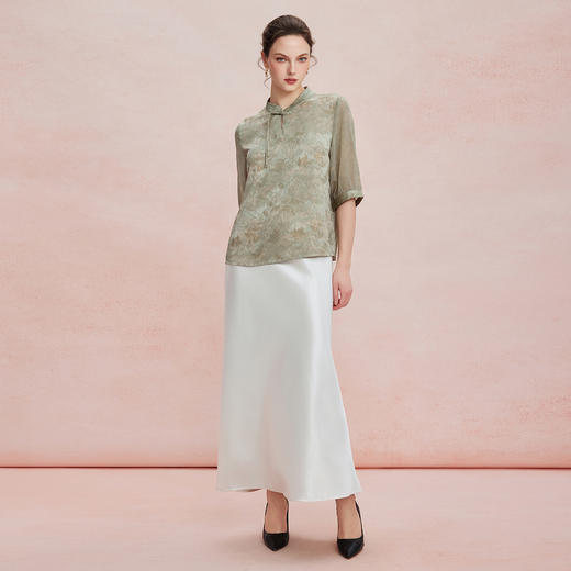 RF207斯尔丽26新款同色色织提花开衫松弛宽松H版型适配通勤休闲上衣 商品图8