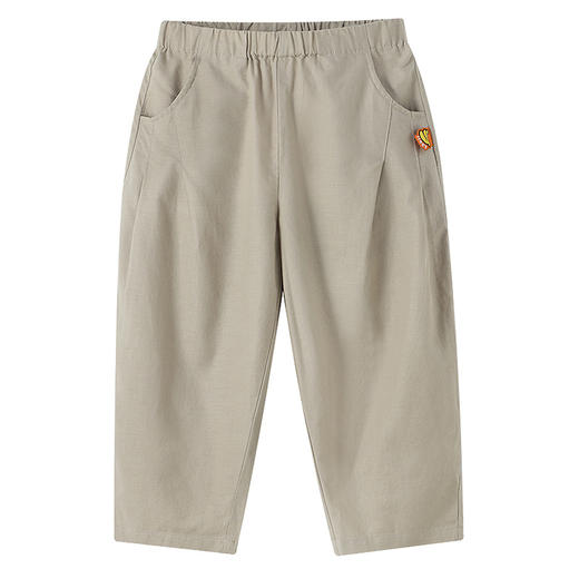 【实体店同款】男女童全腰梭织长裤夏季新款安奈儿童装XM626189 商品图5