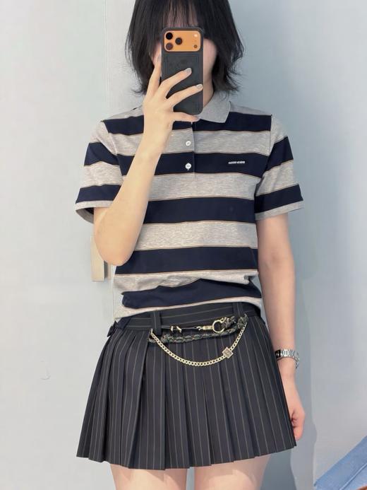 女款条纹短袖polo衫hu017 商品图2