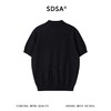 SDSA男装2026高贵轻奢老钱风简约纯色华夫格针织翻领短袖T恤百搭 商品缩略图1
