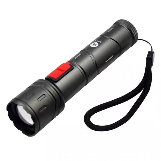 久量手电筒强光小手电 充电户外超亮变焦远射大功率长续航巡逻应急灯 便携迷你铝合金 1把 商品图3