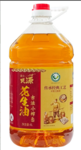 资土民源 古法小榨花生油4L/桶