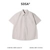 SDSA男装2026新款高贵轻奢基础款宽松短袖衬衫弧形下摆休闲上衣 商品缩略图0