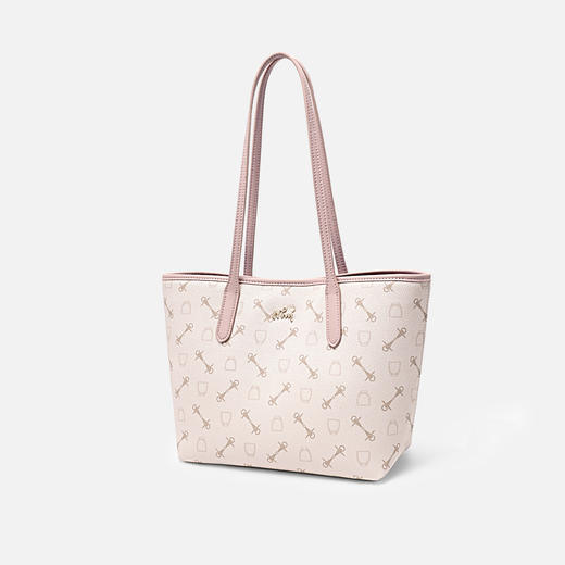 WHY新款印花托特包女2026夏季大容量单肩包粉色通勤手提包​​​YAP11787Z 商品图4