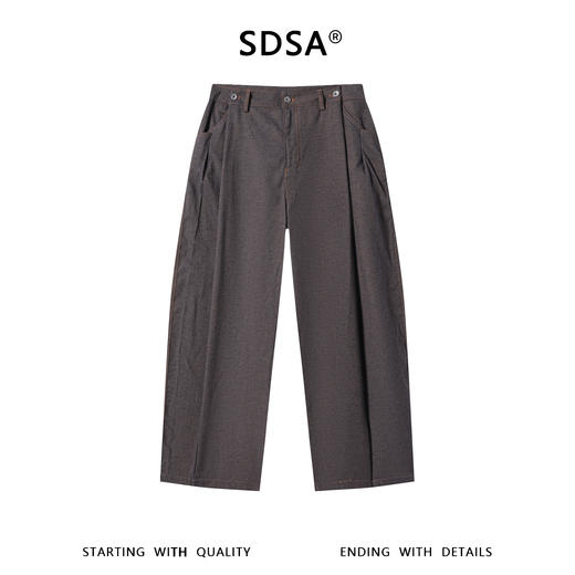 SDSA男装2026新款高贵轻奢时尚简约复古褶皱直筒牛仔裤百搭舒适 商品图0
