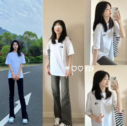 北面品牌Logo印花运动T恤 商品图1