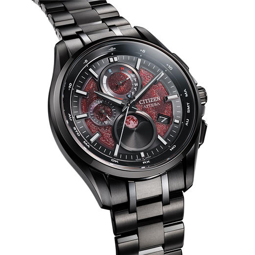 西铁城/CITIZEN光动能电波舒博™钛ATTESA高端限量款红月男士腕表BY1005-73Z 商品图2
