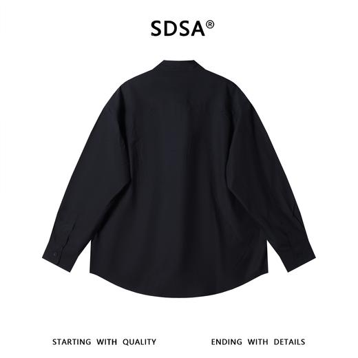 SDSA男装2026新款高贵轻奢韩系简约纯色长袖衬衫百搭宽松休闲衬衣 商品图4