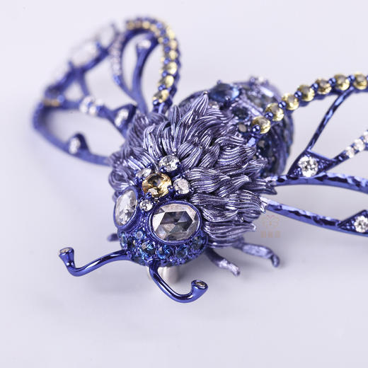 【花间使者】蓝宝石飞蛾胸针G2603108 商品图1