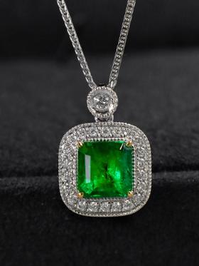 1.38克拉祖母绿吊坠