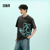森马罗小黑短袖T恤男夏联名印花针织衫2026新款潮流时髦舒适上衣 商品缩略图1