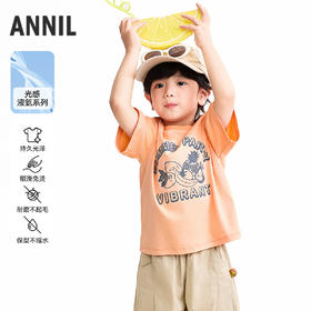 【实体店同款】男童圆领短袖针织衫夏季新款安奈儿童装XB621173