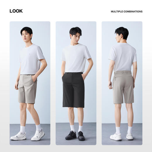 【速干/抗UV50+】柒牌男装2026夏季五分裤轻薄自在青年休闲短裤 130H72420 商品图2