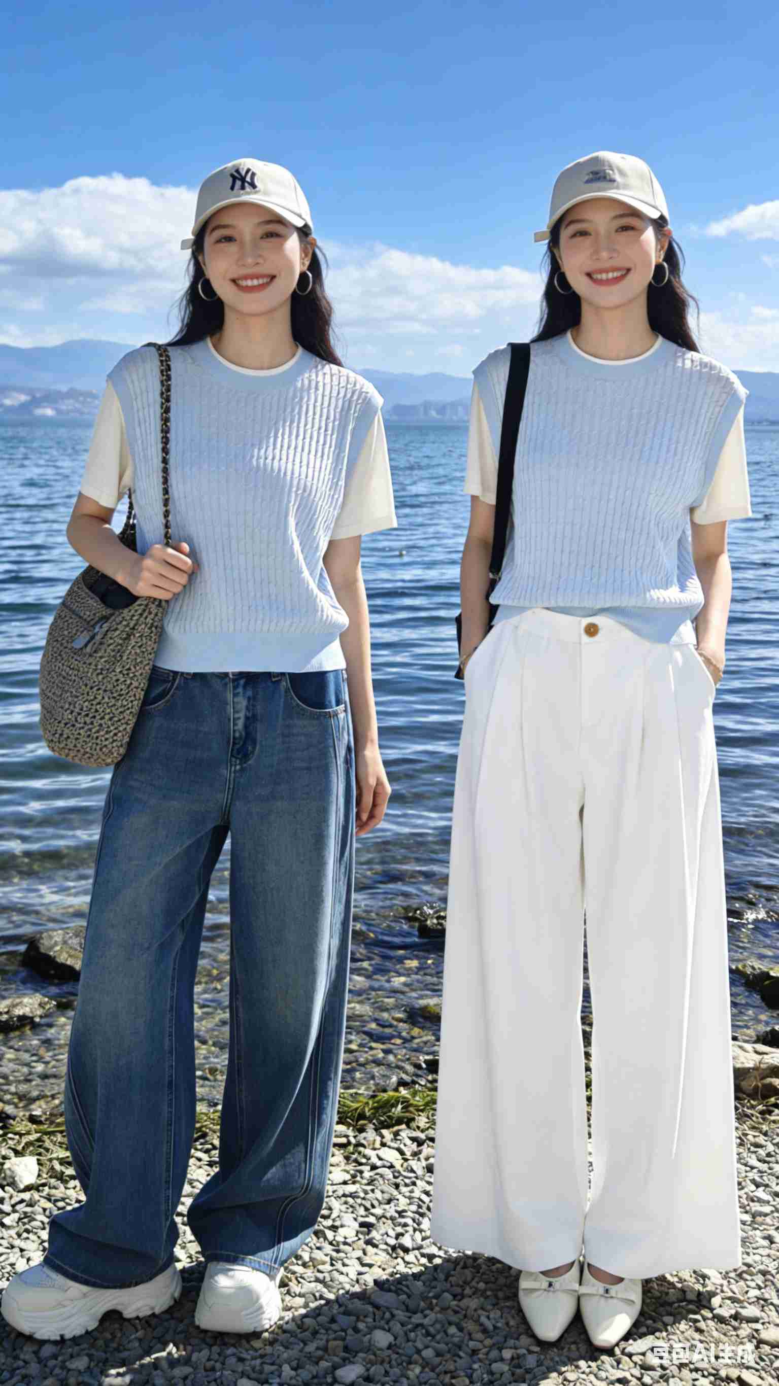 685243天丝亚麻假两件T