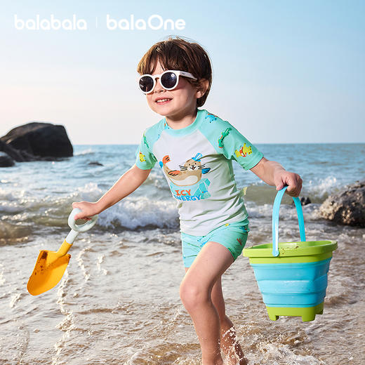 巴拉巴拉儿童泳衣男女童宝宝2026年新款分体泳装防晒耐氯泳衣裤 商品图2