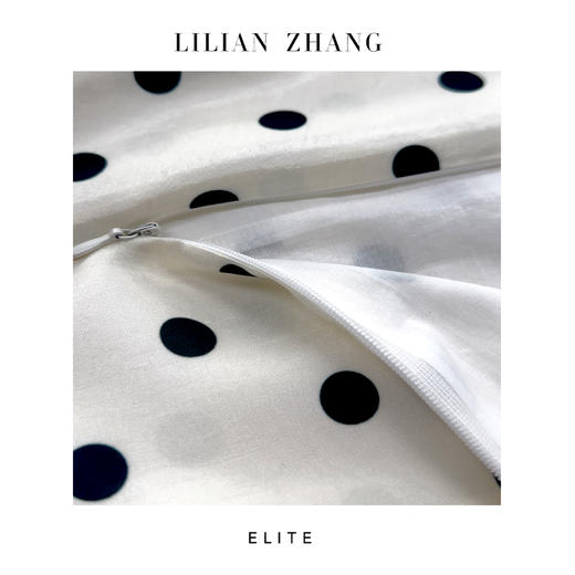 静奢风「旧时光点」赫本假日法式复古花苞V领醋酸波点连衣裙2501138 商品图3