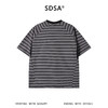 SDSA男装2026新款高贵轻奢韩系撞色条纹小标圆领短袖T恤百搭上衣 商品缩略图1