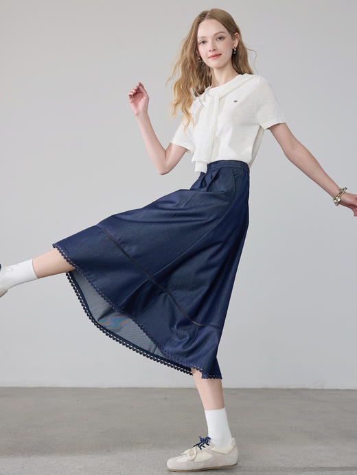 【百图lulu定制】【披肩针织衫】假两件 镂空钩花披肩  柔软 细腻 氛围感 针织衫 商品图10