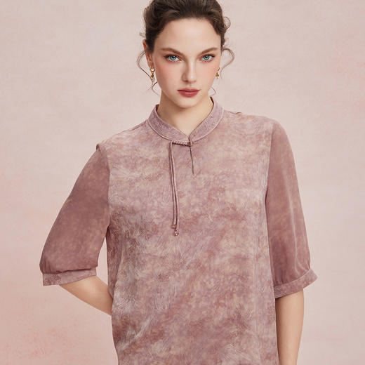 RF207斯尔丽26新款同色色织提花开衫松弛宽松H版型适配通勤休闲上衣 商品图4