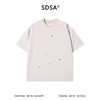 SDSA男装2026新款高贵轻奢座线迹彩石装饰宽松短袖T恤百搭时尚 商品缩略图0