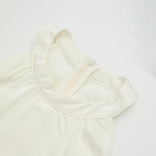 西遇新中式挂脖连衣裙女2026年夏季新款提花收腰显瘦国风茶歇长裙E0060275 商品图5