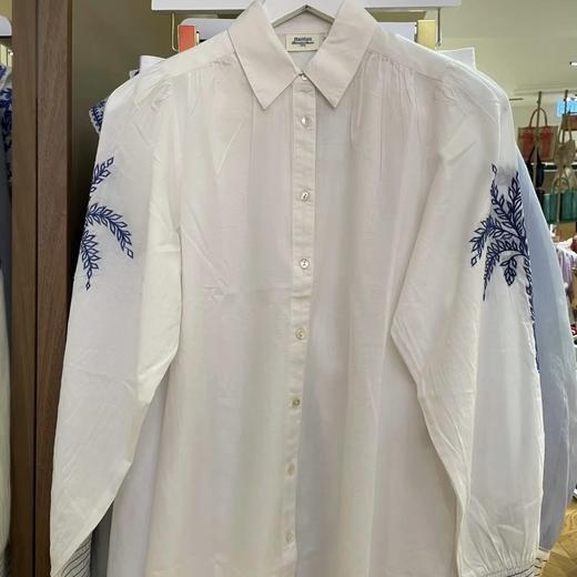 重磅渠道   harftford白衬衫  100S有机棉  刺绣提花法式优雅白衬衣上衣度假休闲 商品图2