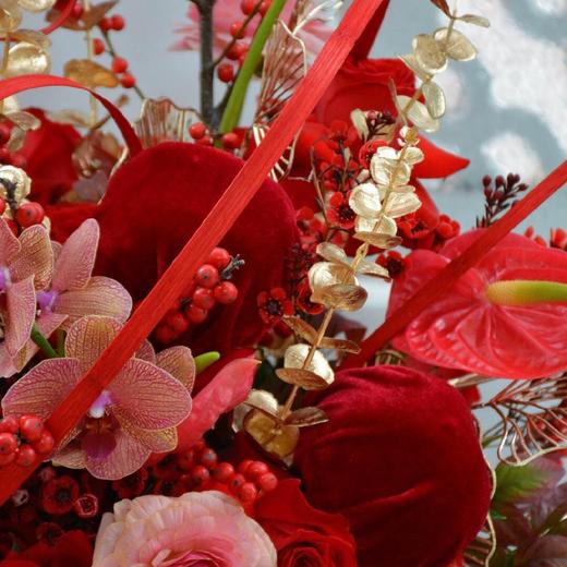 联盛-红色系混搭桌花 商品图4