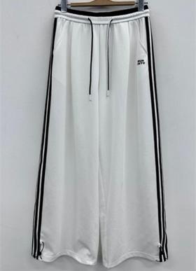 NC松紧腰抽绳双织带阔腿裤51220（白）夏季161011890321