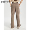 oldcolour夏季新款垂感高腰松紧系带直筒通勤休闲长裤女BR230705A1 商品缩略图4
