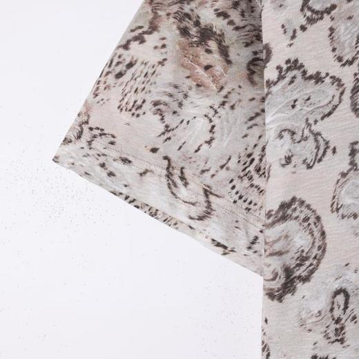 SDSA男装2026新款高贵轻奢时尚简约撞色满印圆领短袖T恤百搭上衣 商品图2