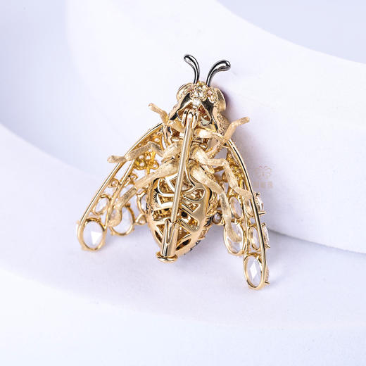 【甜蜜使者】红宝石蜜蜂胸针金-G2603109 商品图8
