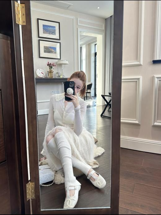 香奈儿 升级版中古款康鹏系列一字带玛丽珍平底鞋芭蕾鞋 商品图5